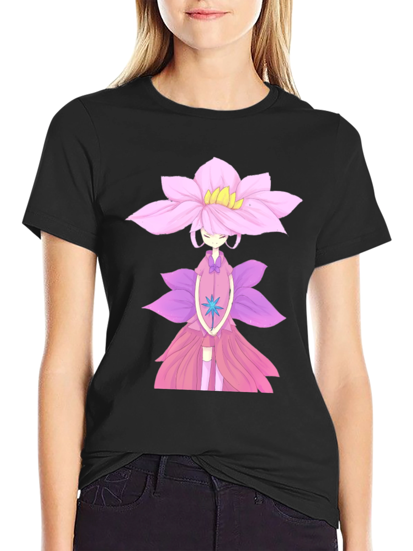 Floral Anime T-Shirt