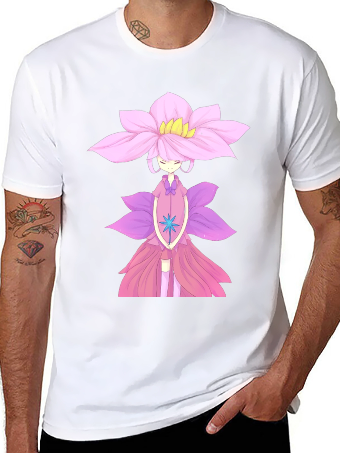Floral Anime T-Shirt