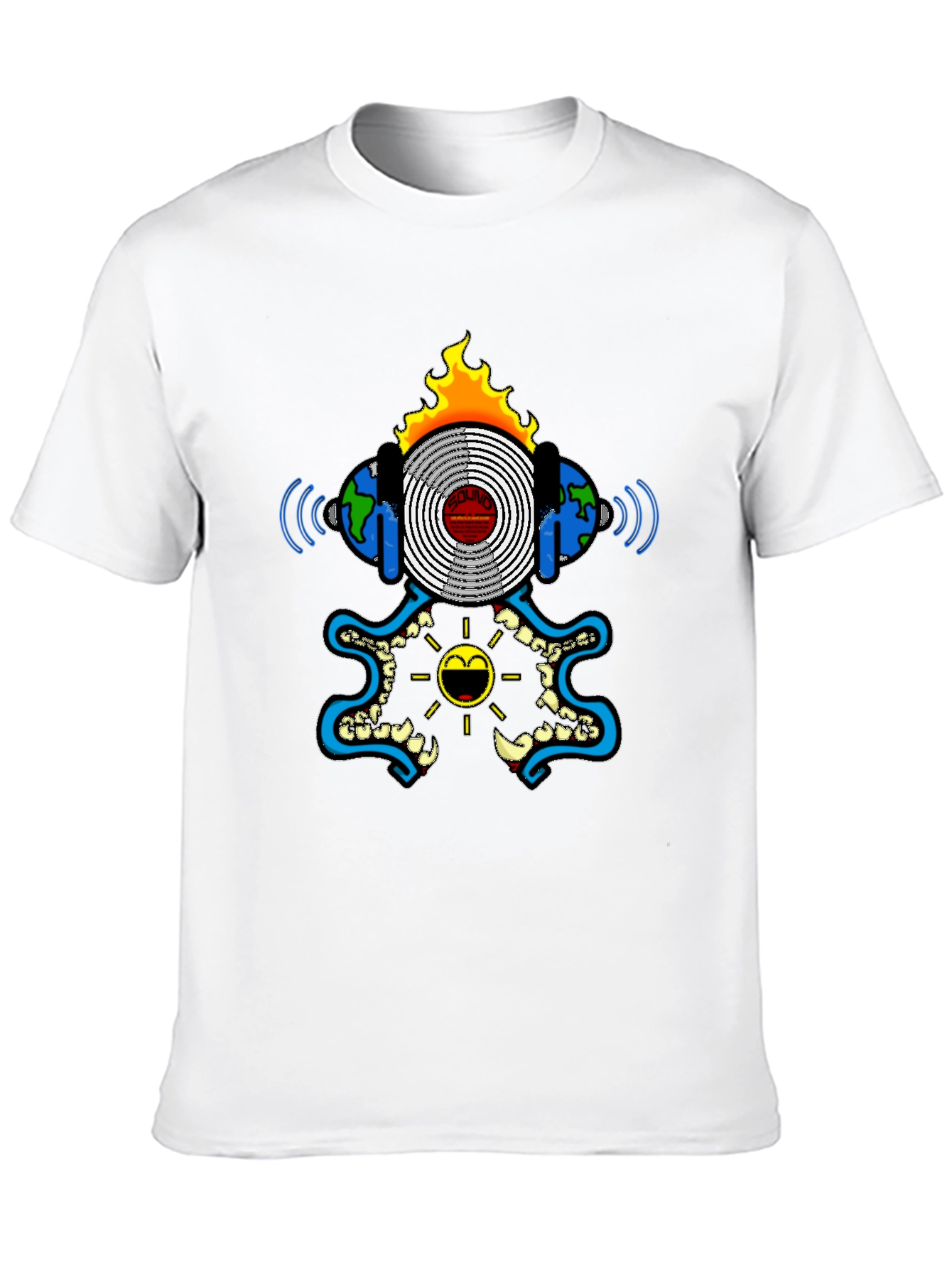 Black Graphic Tee - Soundwave Design