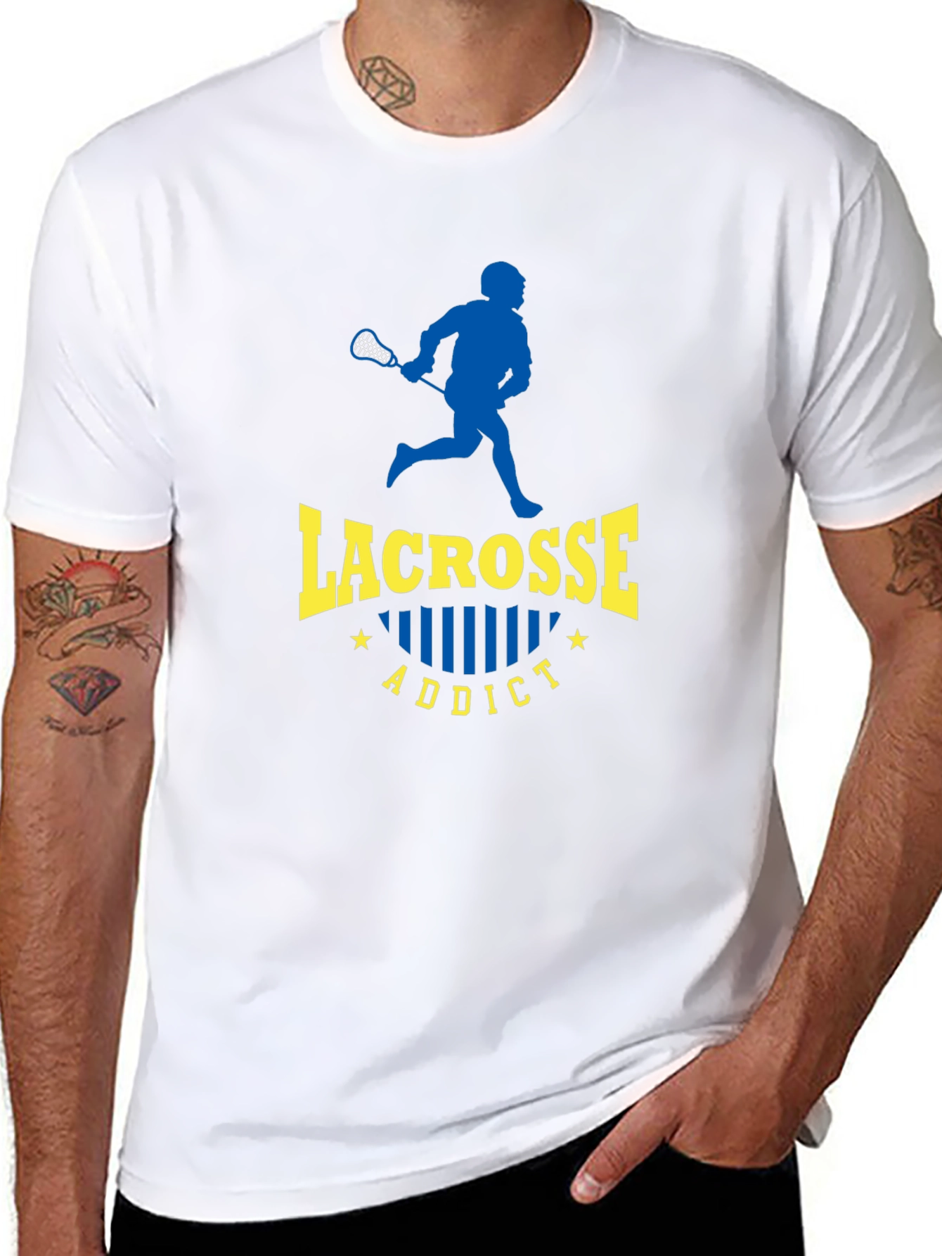 Lacrosse Addict Black T-Shirt