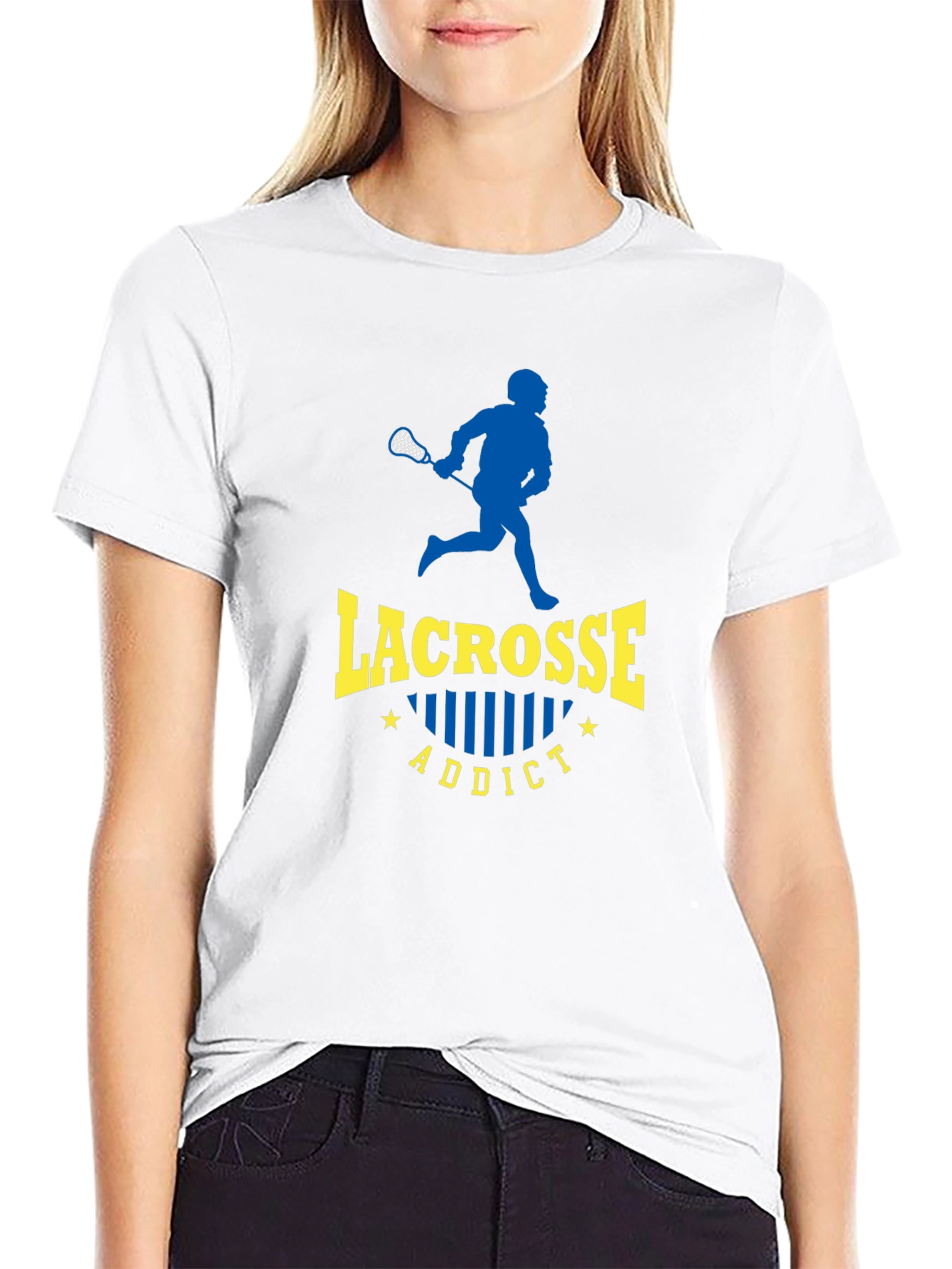 Lacrosse Addict Black T-Shirt