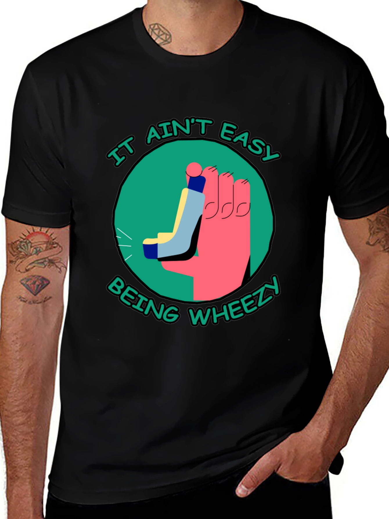 It Aint Easy Being Wheezy Black T-Shirt