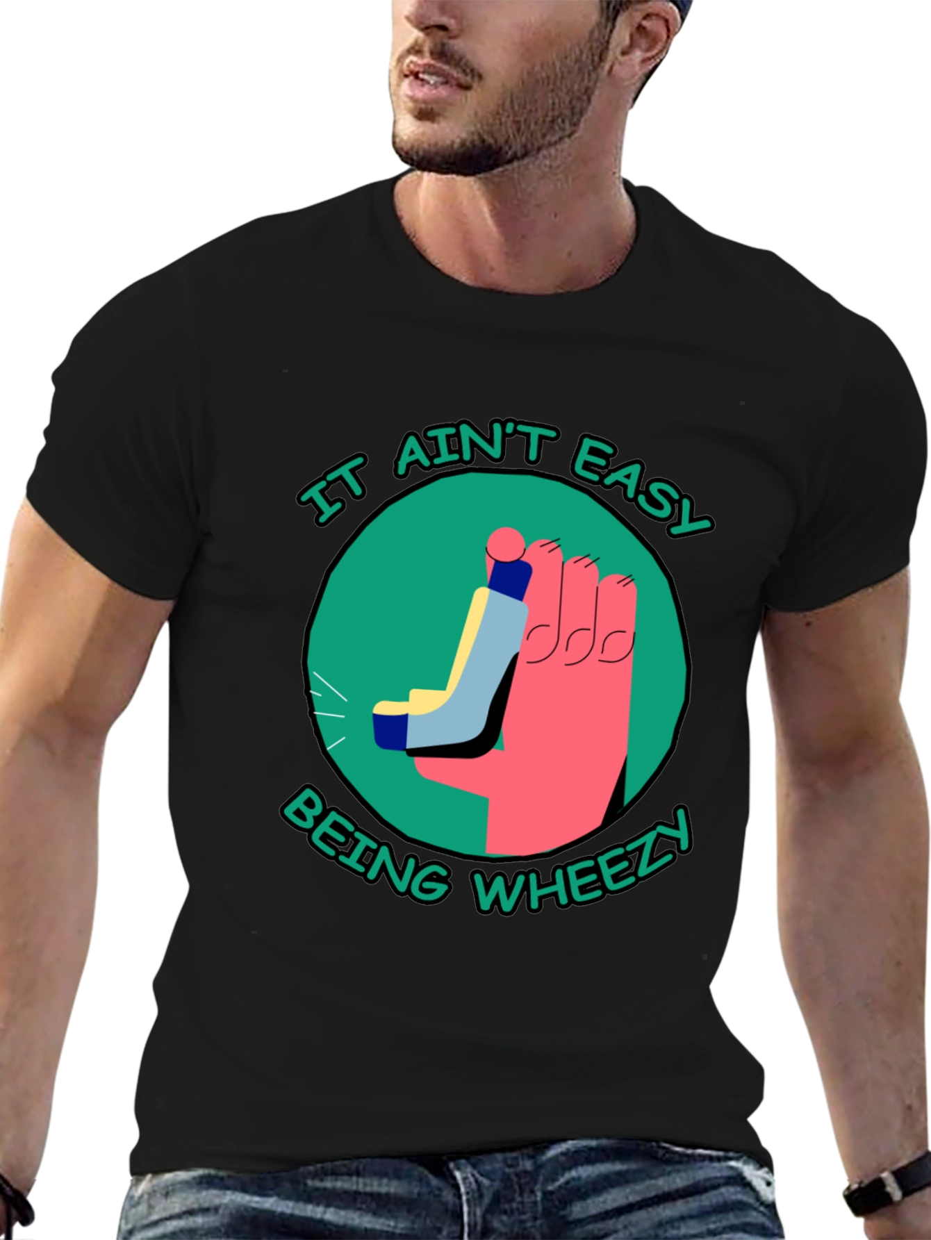 It Aint Easy Being Wheezy Black T-Shirt