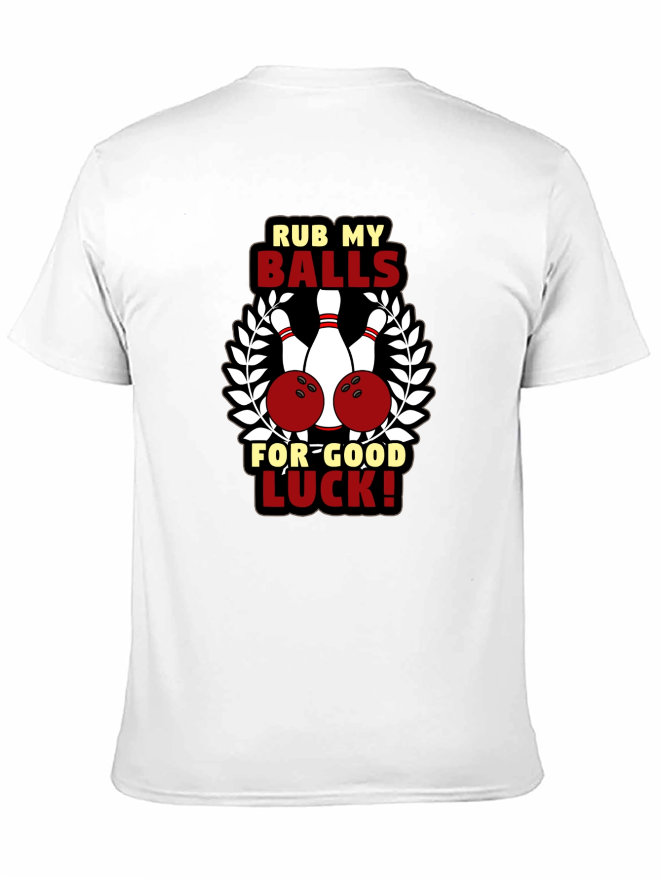 Rub My Balls T-Shirt - Funny Bowling Graphic Tee