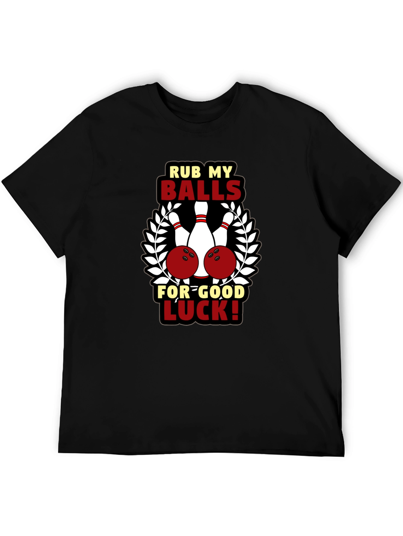 Rub My Balls T-Shirt - Funny Bowling Graphic Tee