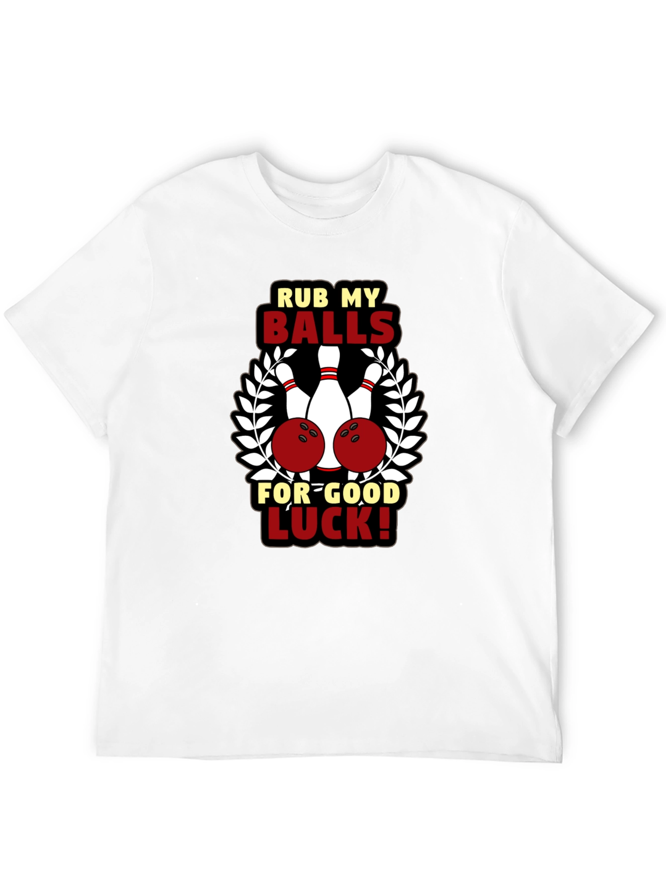 Rub My Balls T-Shirt - Funny Bowling Graphic Tee