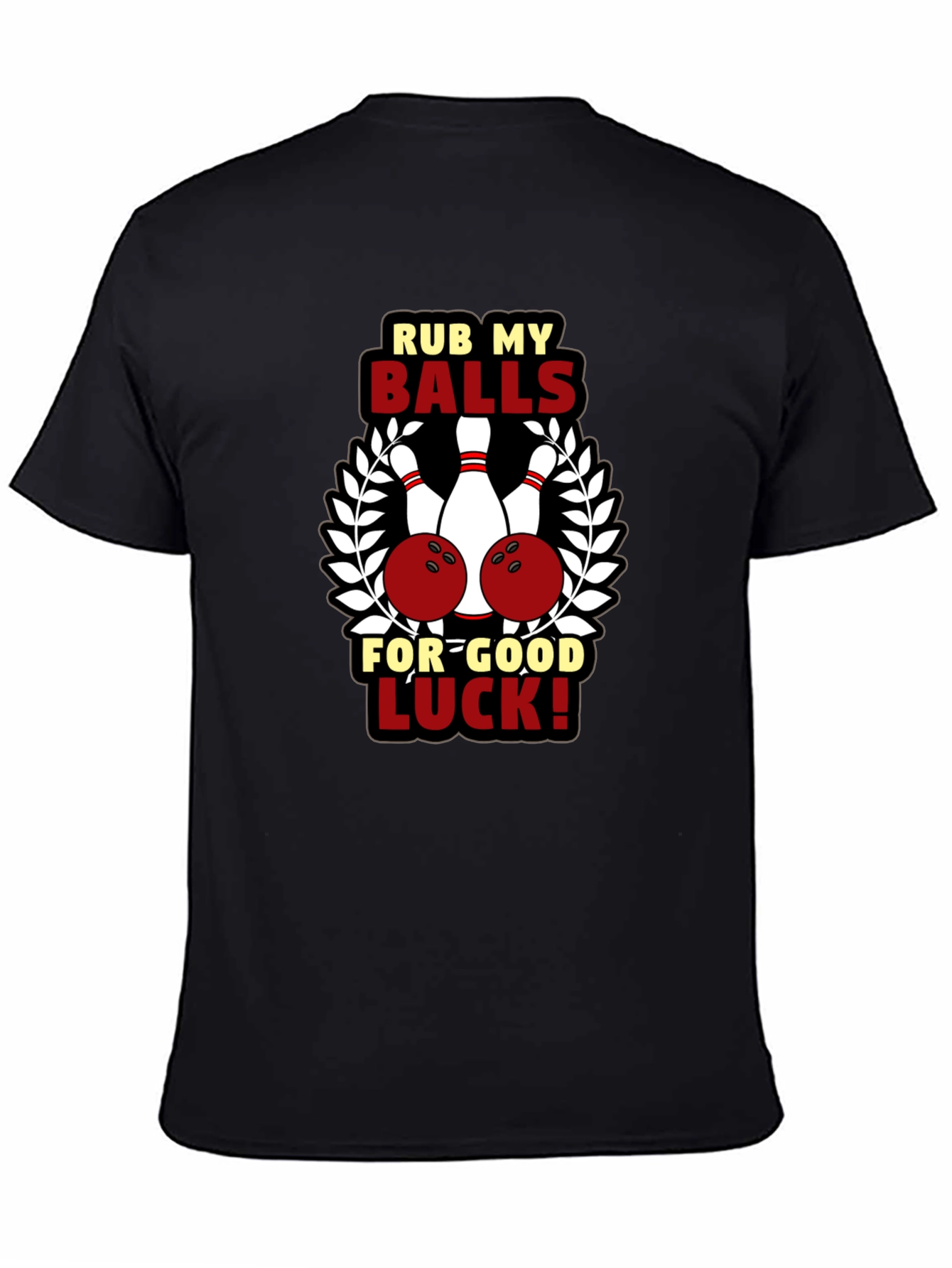 Rub My Balls T-Shirt - Funny Bowling Graphic Tee