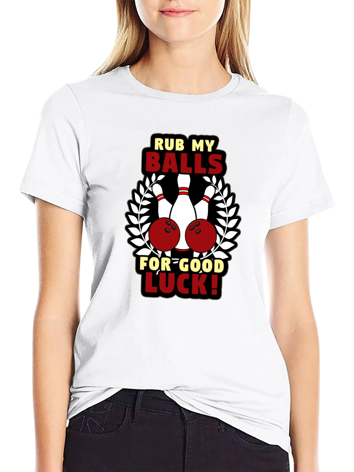 Rub My Balls T-Shirt - Funny Bowling Graphic Tee
