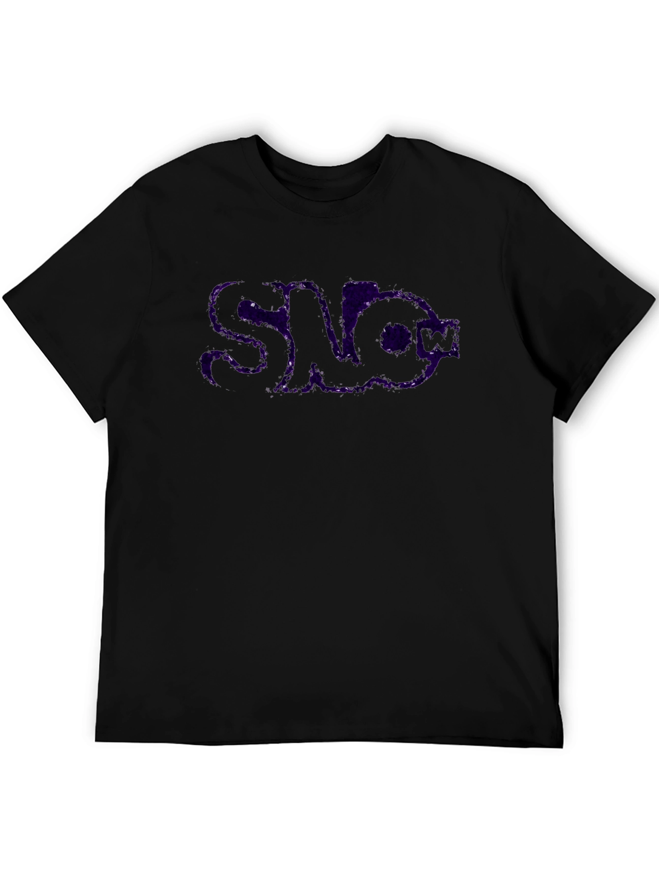 Mens Black T-Shirt with Purple SLO Graphic