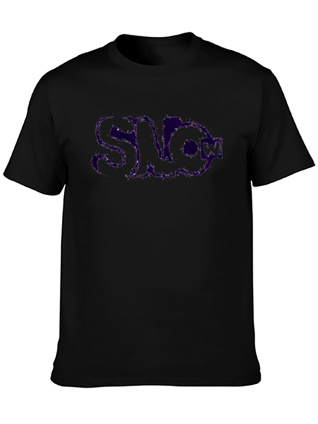 Mens Black T-Shirt with Purple SLO Graphic