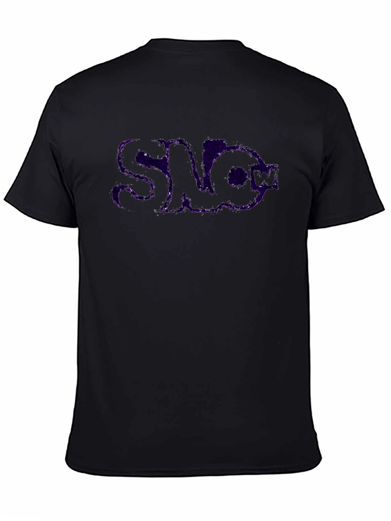 Mens Black T-Shirt with Purple SLO Graphic