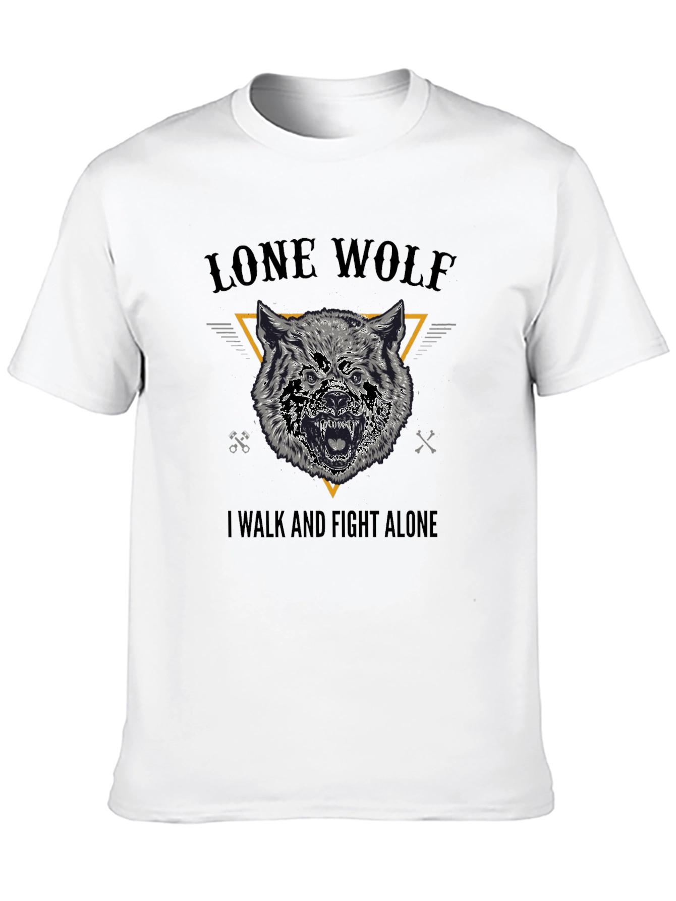 Lone Wolf Graphic Tee - Black Cotton T-Shirt