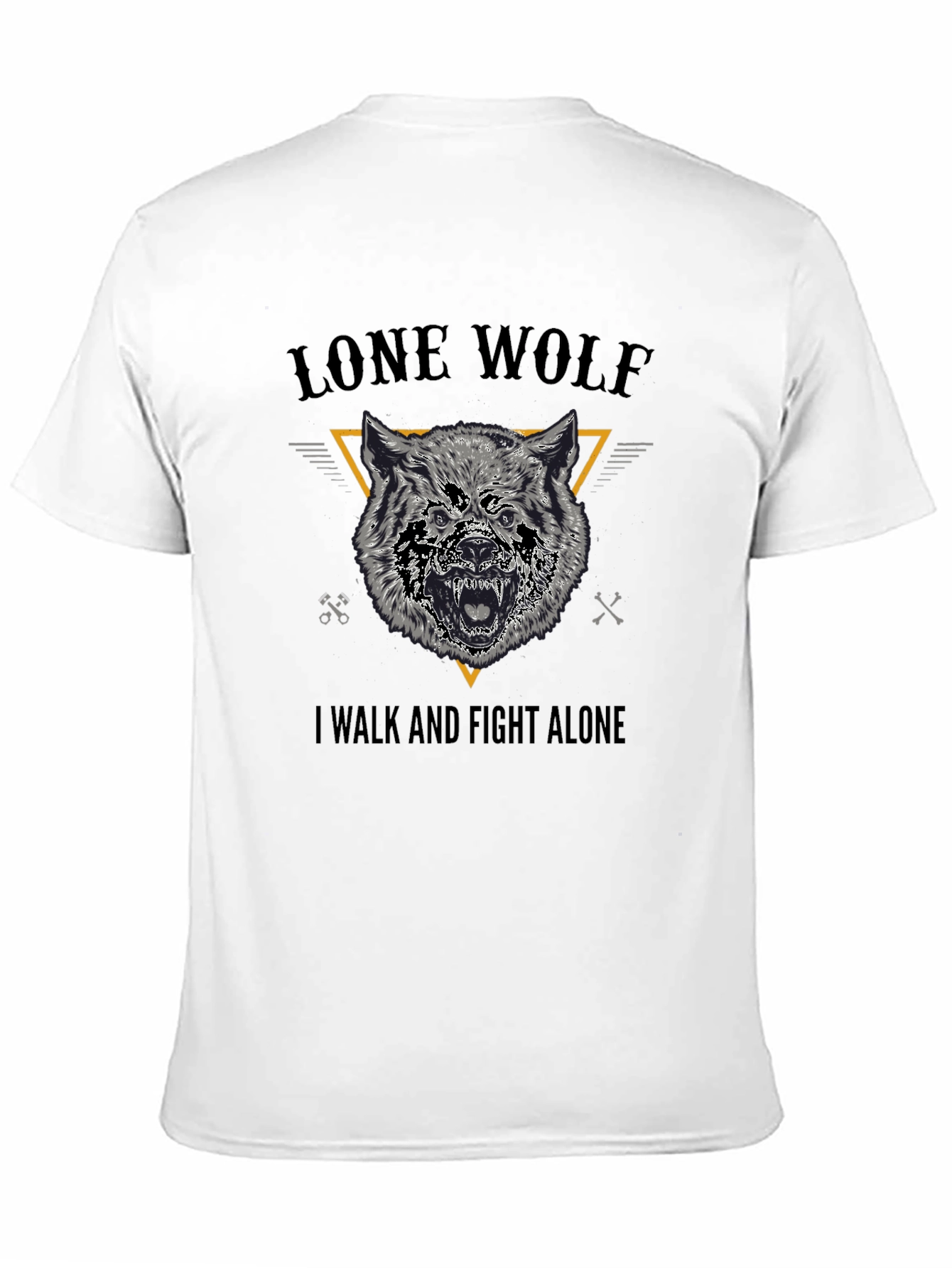 Lone Wolf Graphic Tee - Black Cotton T-Shirt