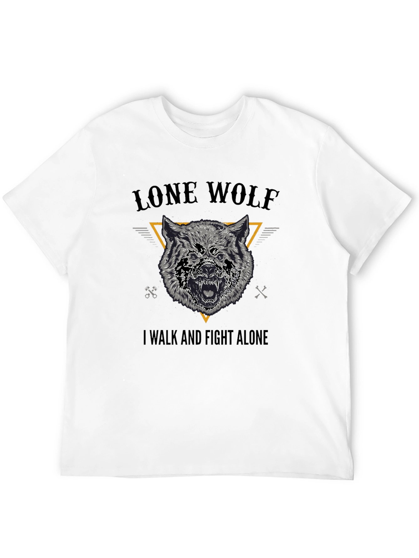 Lone Wolf Graphic Tee - Black Cotton T-Shirt