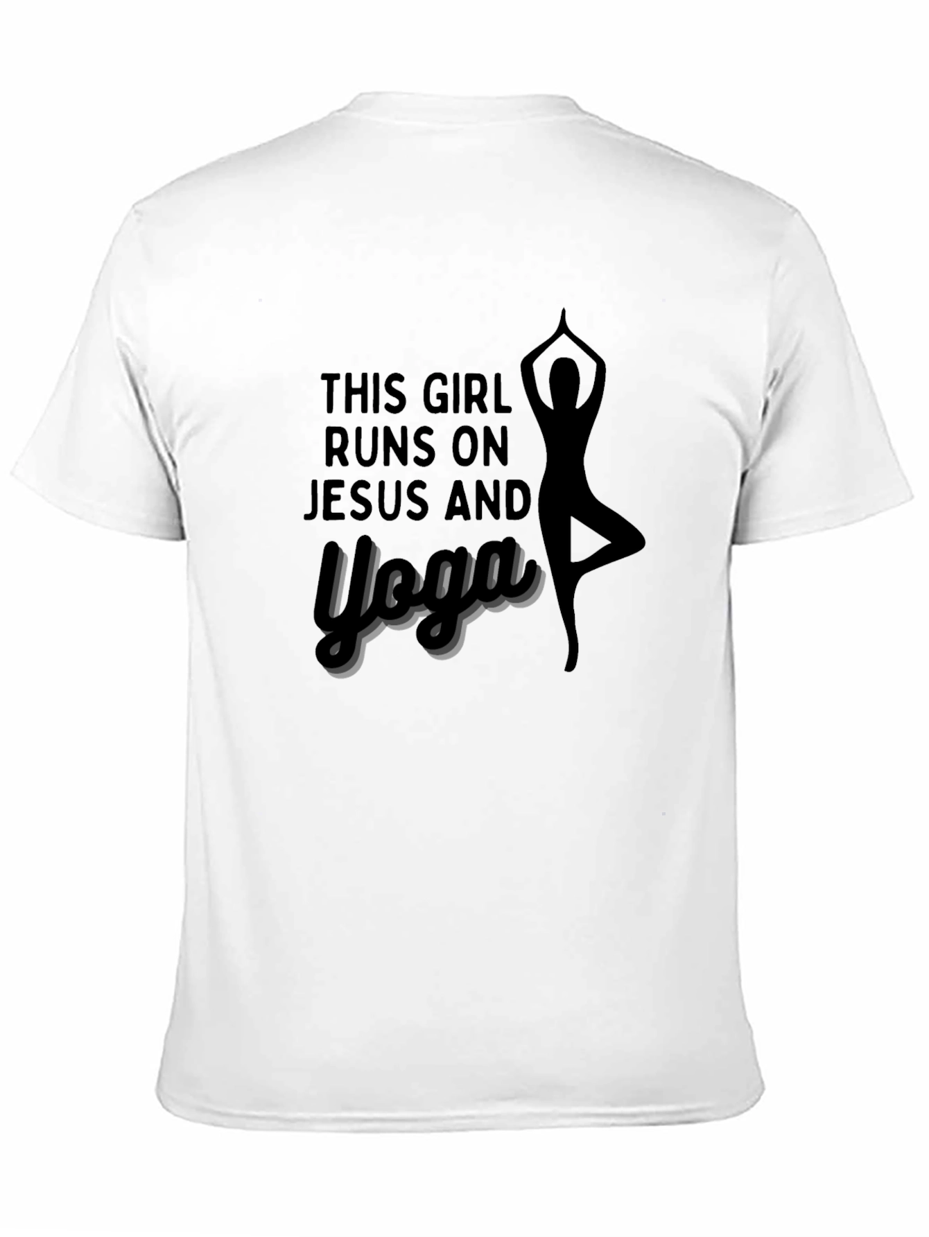 Jesus & Yoga Graphic Tee - Unisex Black T-Shirt