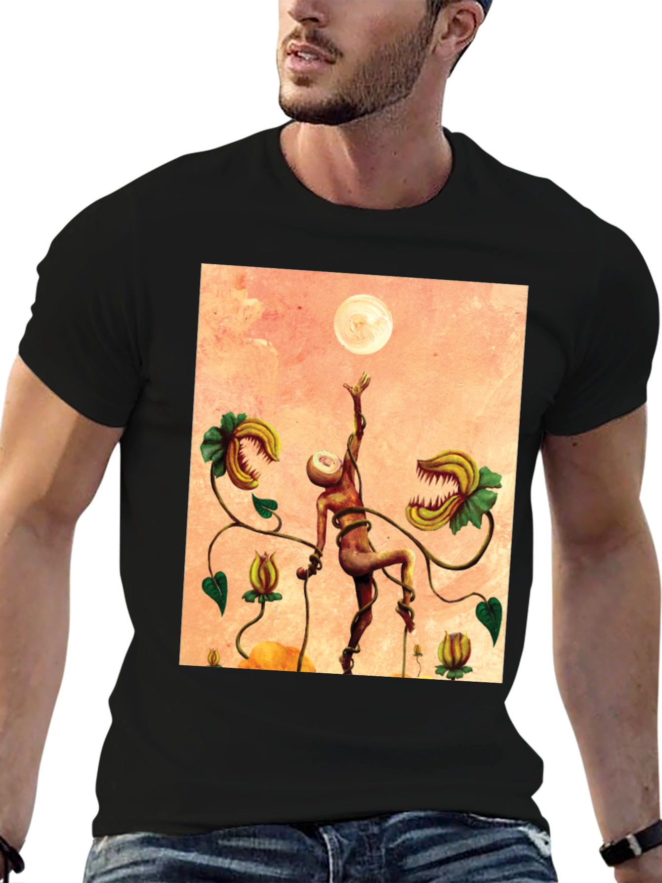 Surreal Venus Flytrap Graphic Tee - Unique Art Shirt