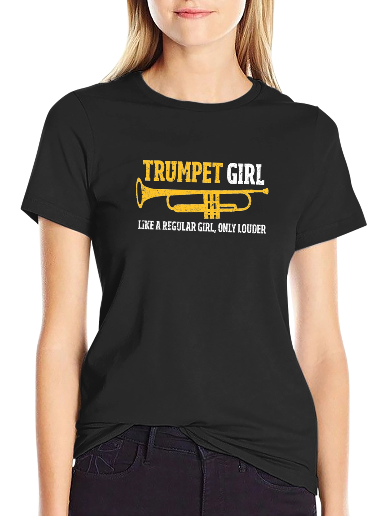 Trumpet Girl Tee - Funny Band T-Shirt
