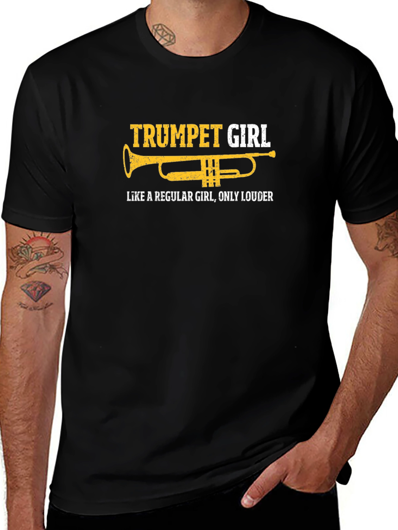 Trumpet Girl Tee - Funny Band T-Shirt