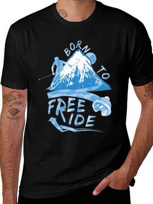 Born To Freeride T-Shirt - Mountain Skiing Apparel