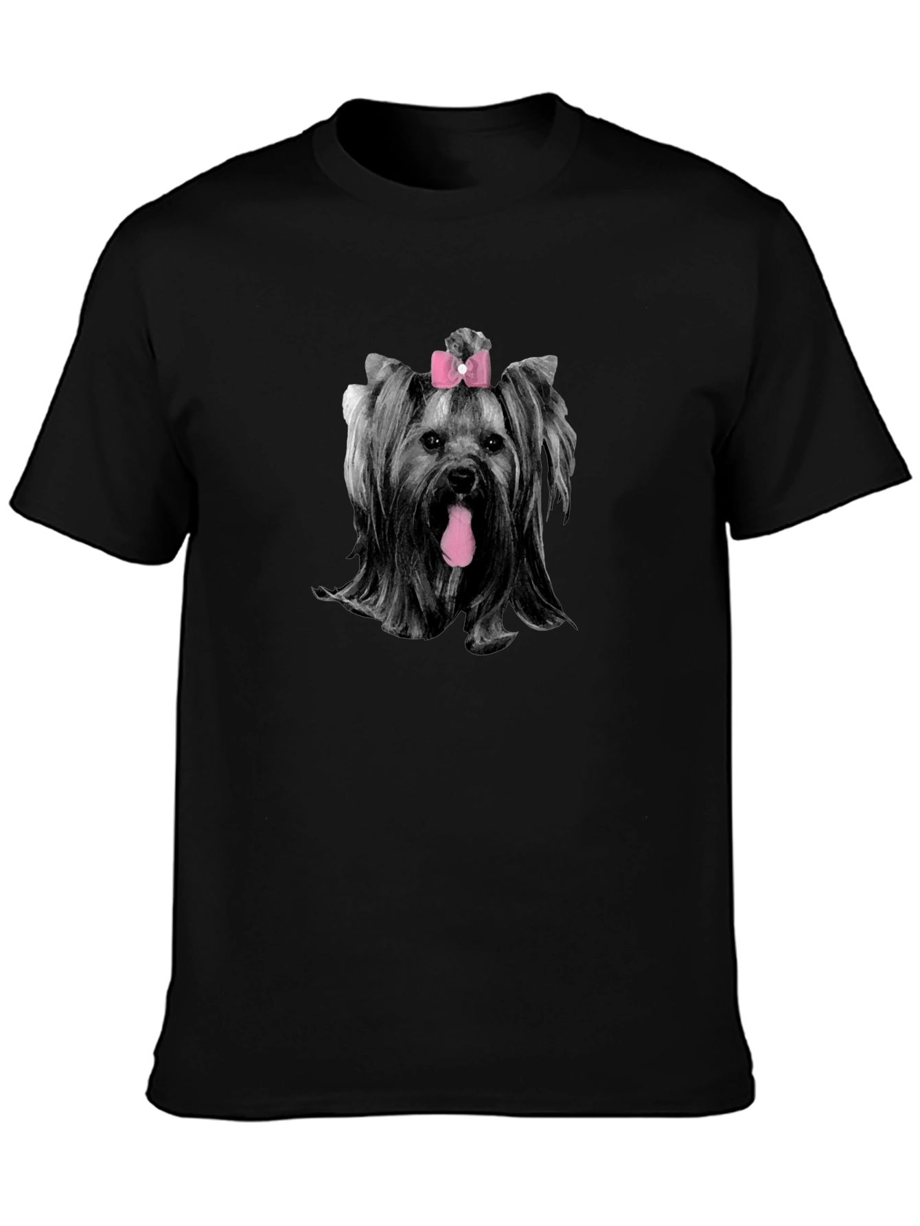 Yorkie with Bow T-Shirt - Cute Dog Tee