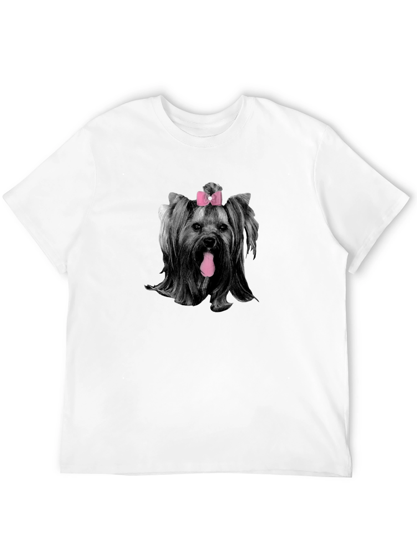 Yorkie with Bow T-Shirt - Cute Dog Tee