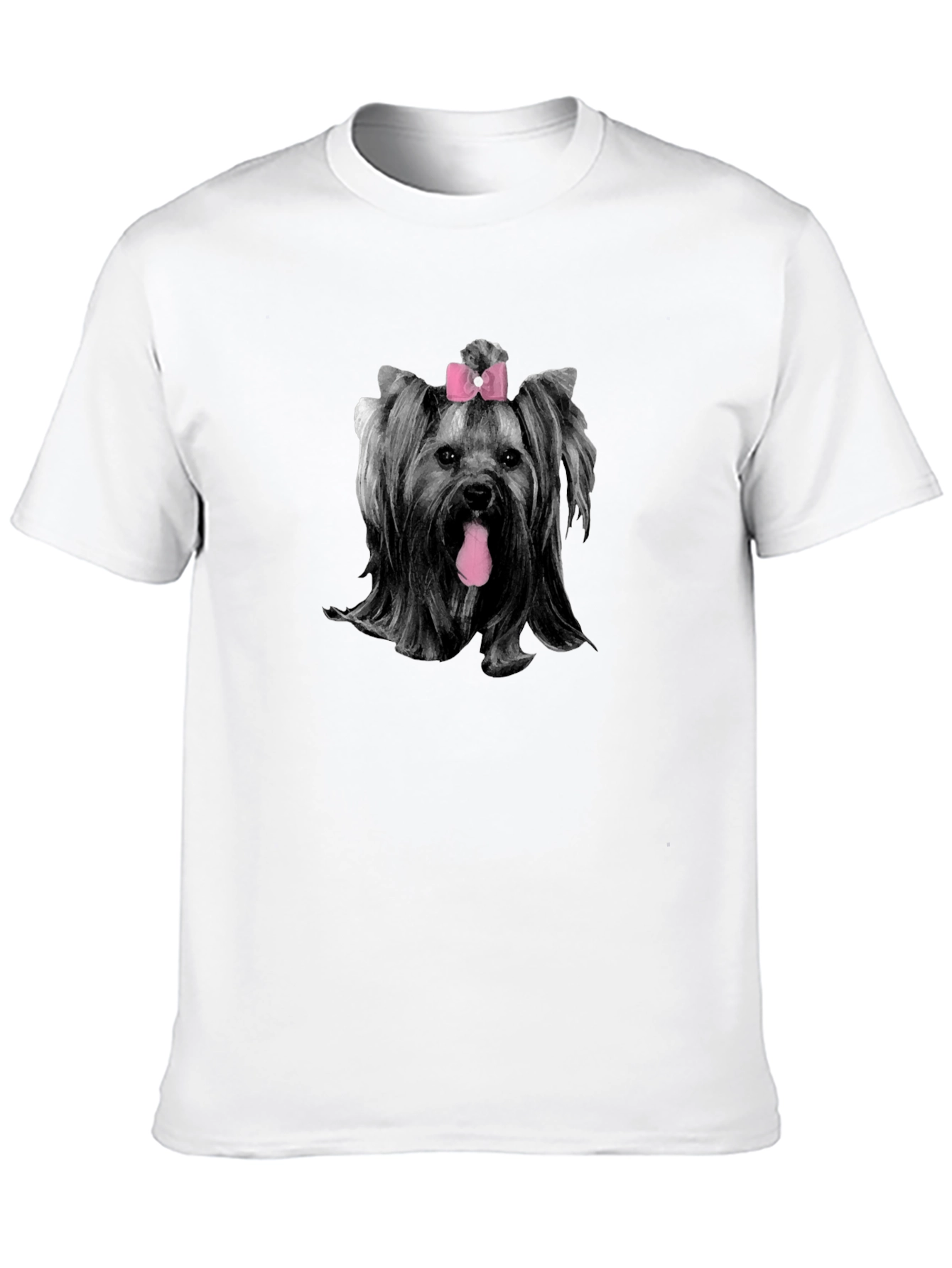 Yorkie with Bow T-Shirt - Cute Dog Tee