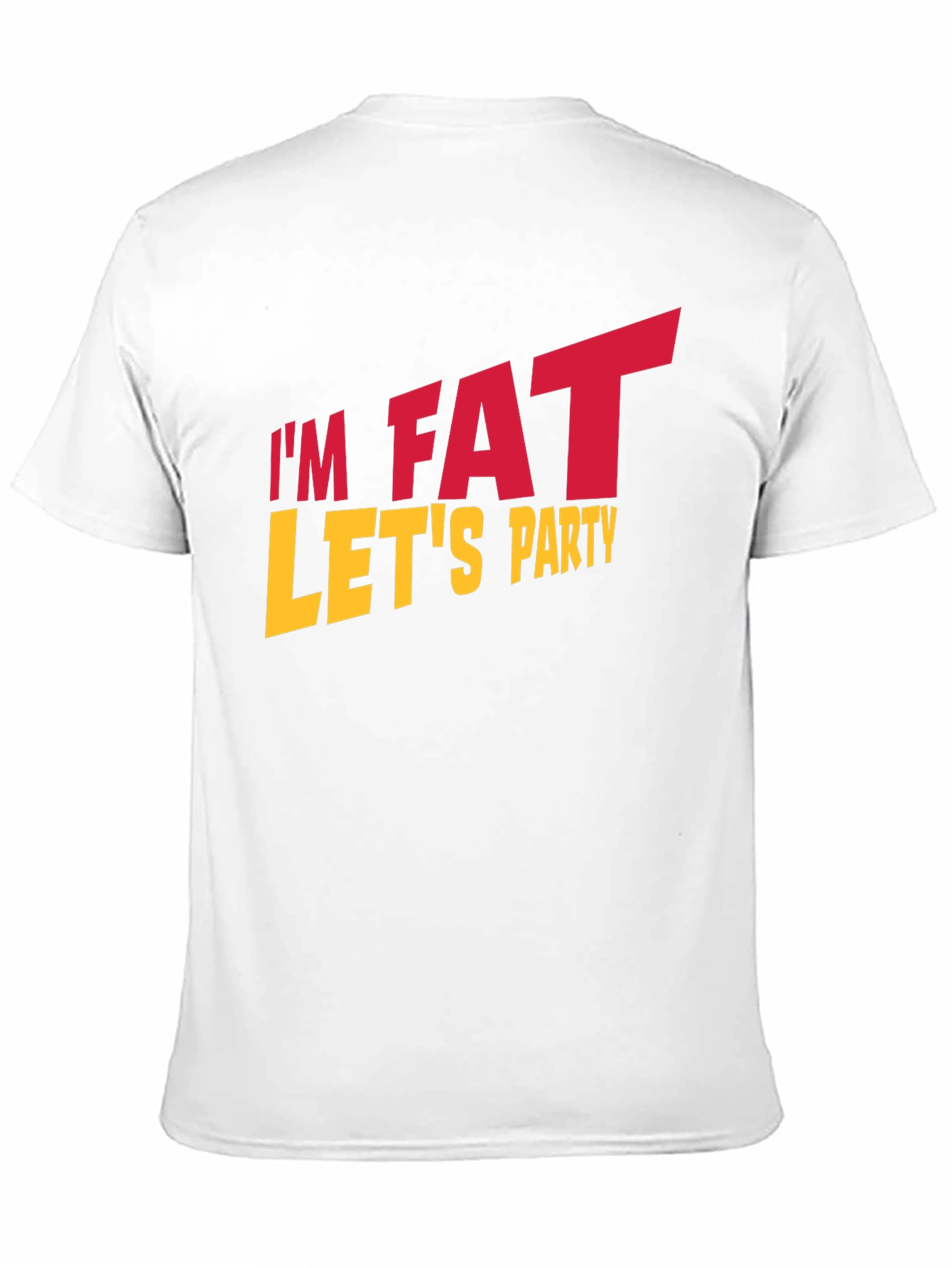 Im Fat Lets Party Black T-Shirt