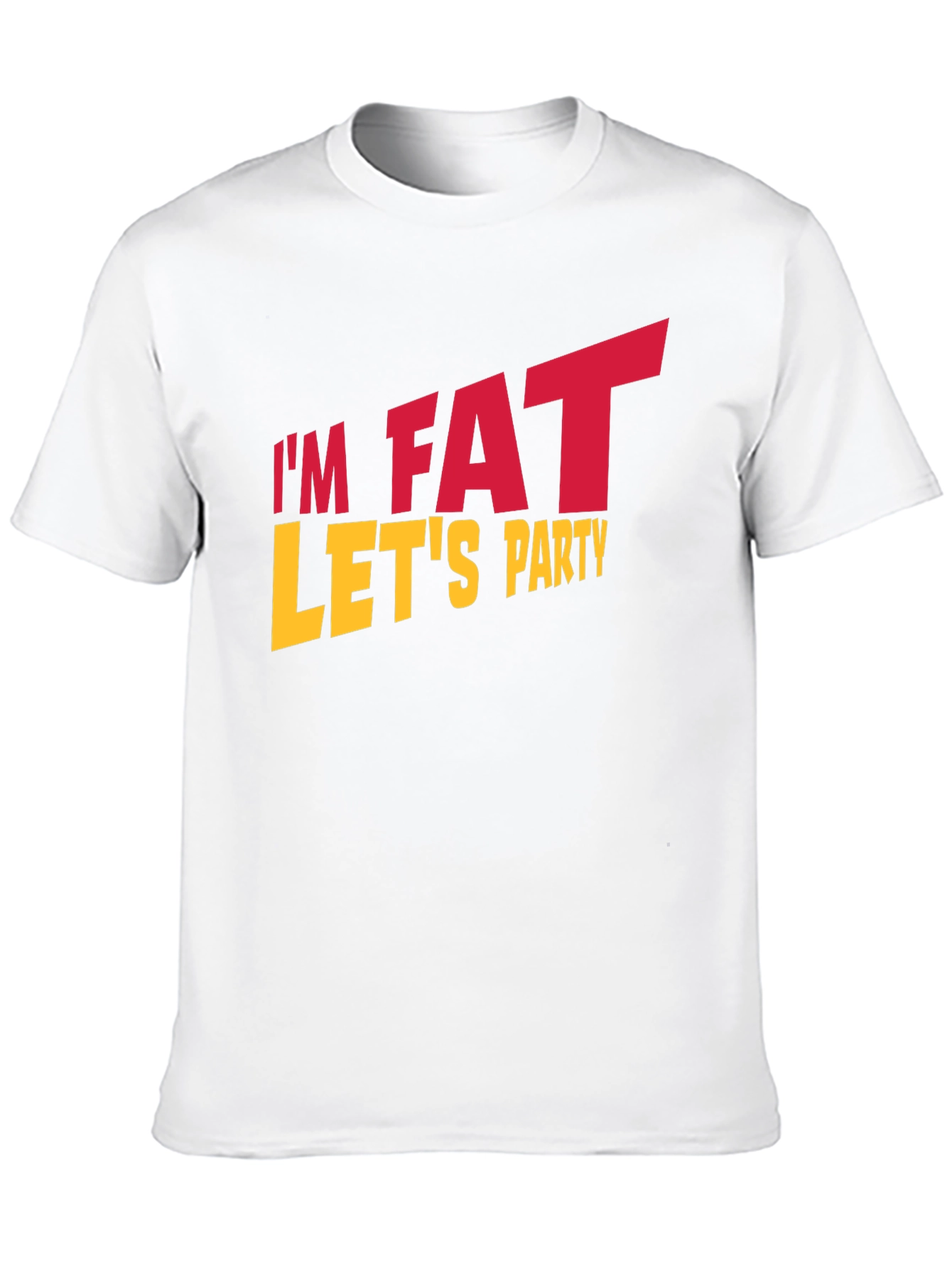 Im Fat Lets Party Black T-Shirt