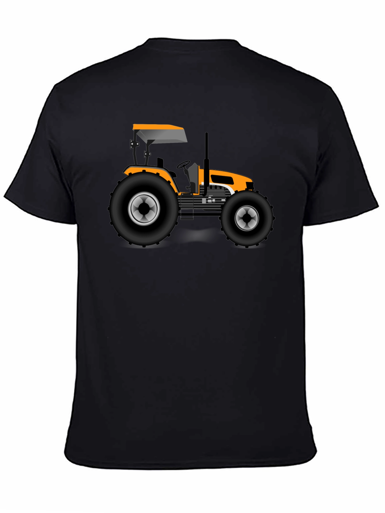 Tractor Graphic Tee - Black Cotton T-Shirt