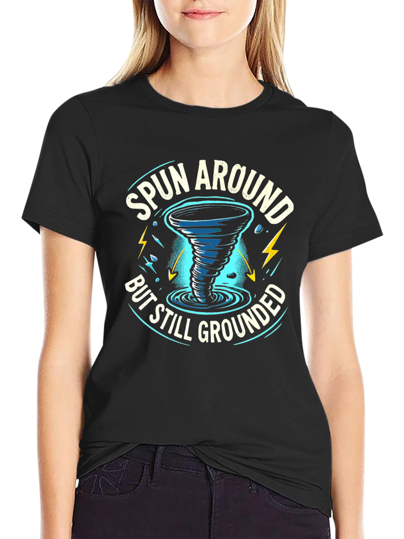 Spun Around Grounded Graphic Tee - Tornado Design