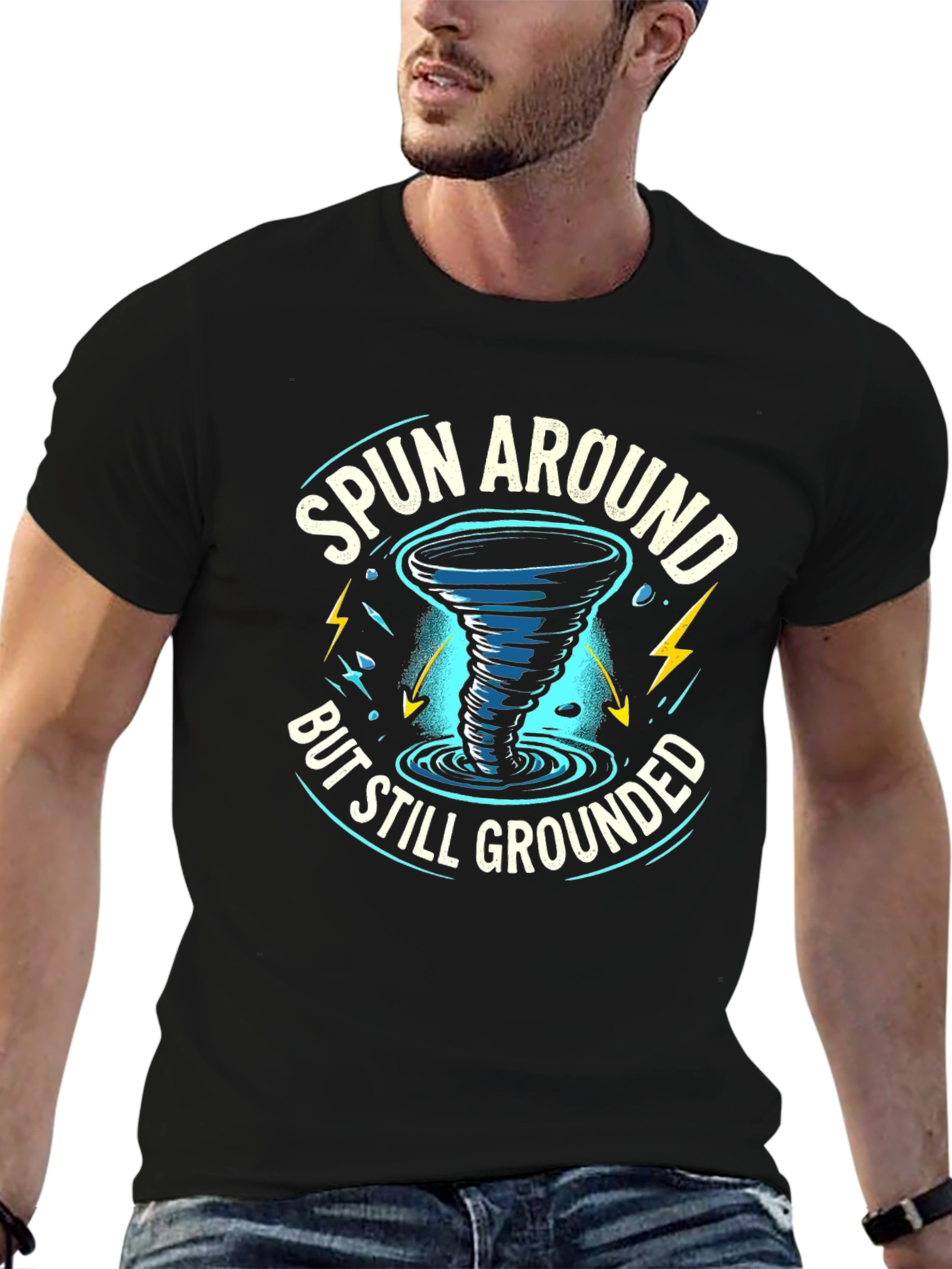 Spun Around Grounded Graphic Tee - Tornado Design
