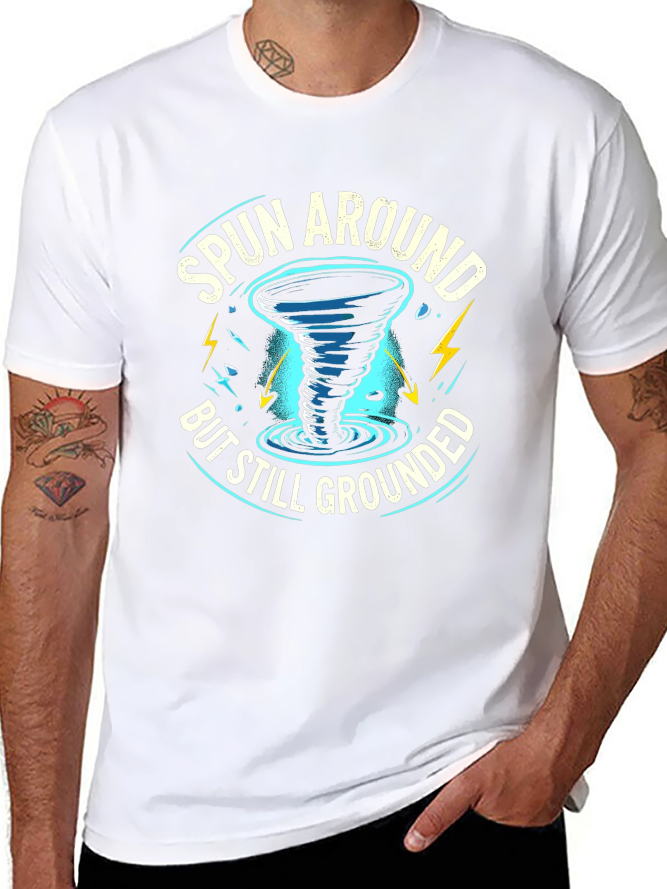 Spun Around Grounded Graphic Tee - Tornado Design