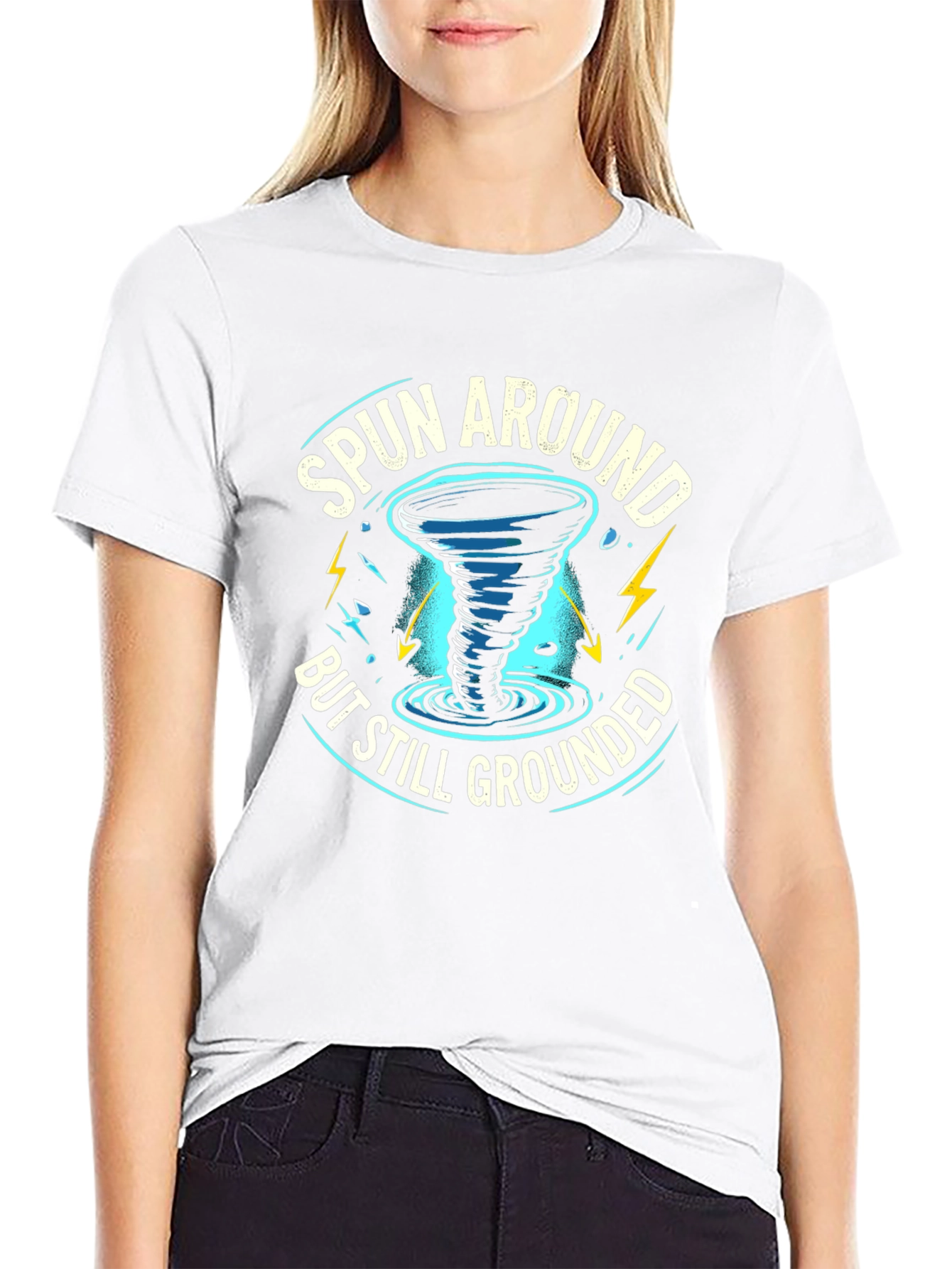 Spun Around Grounded Graphic Tee - Tornado Design