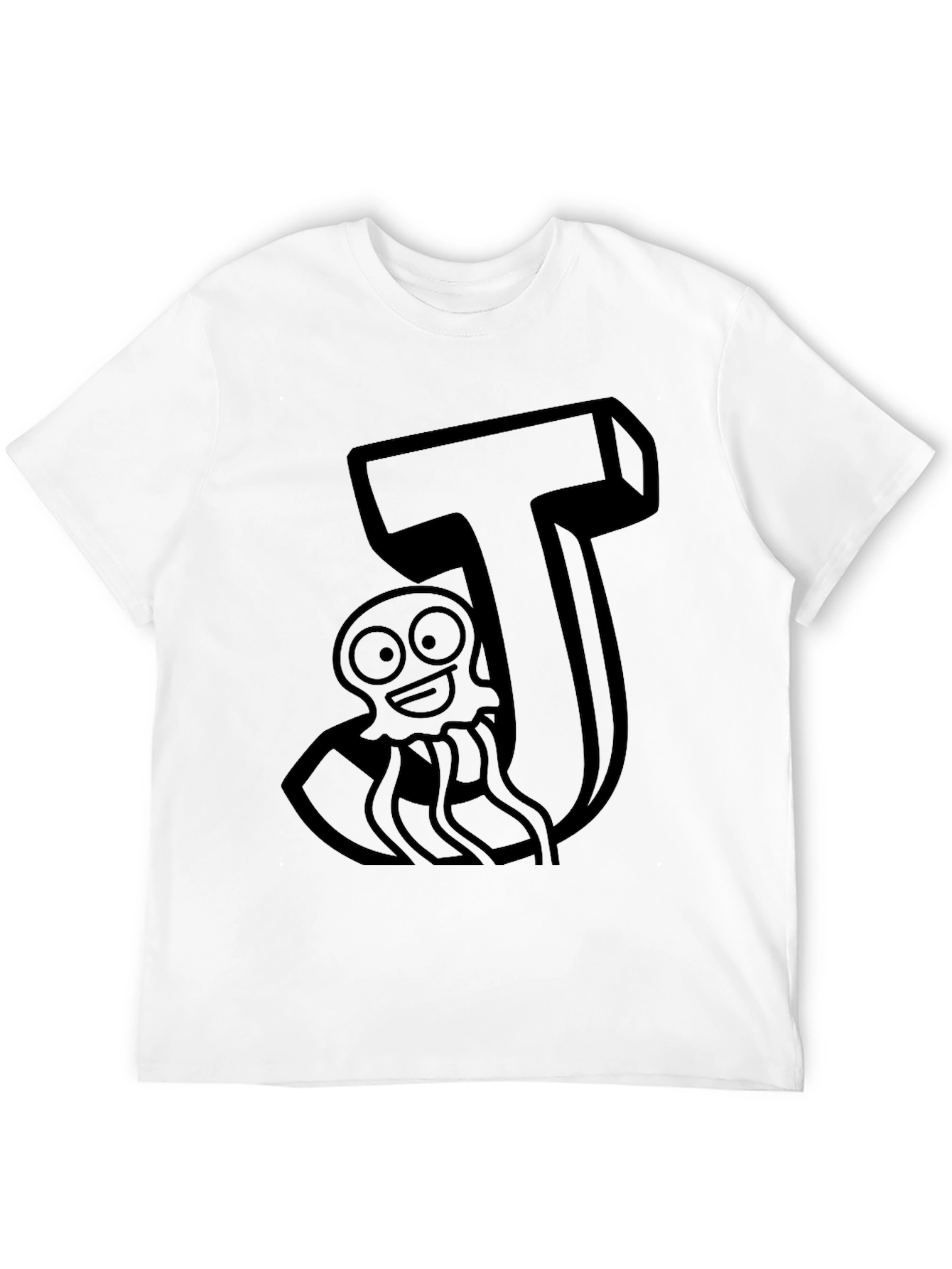 J is for Jellyfish Black T-Shirt