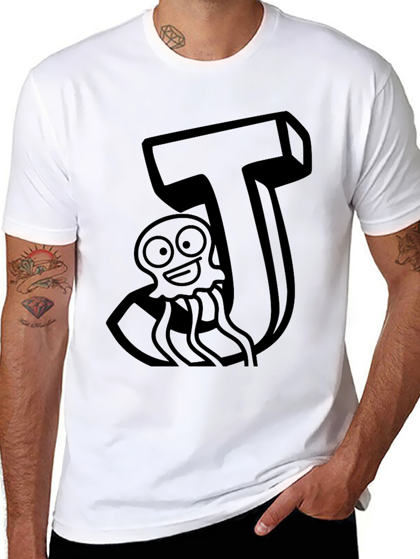 J is for Jellyfish Black T-Shirt