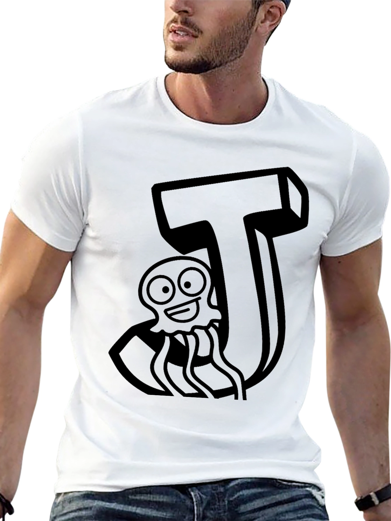 J is for Jellyfish Black T-Shirt
