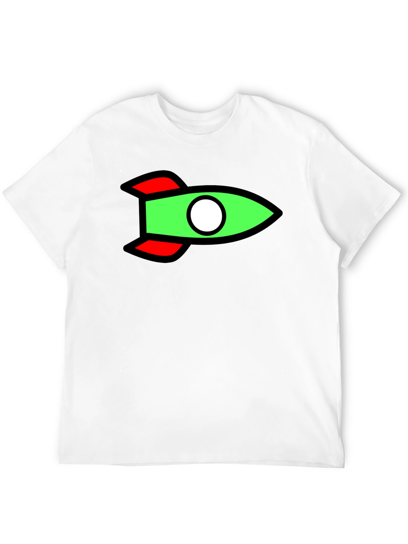 Rocket Graphic Black T-Shirt - Fun Casual Tee