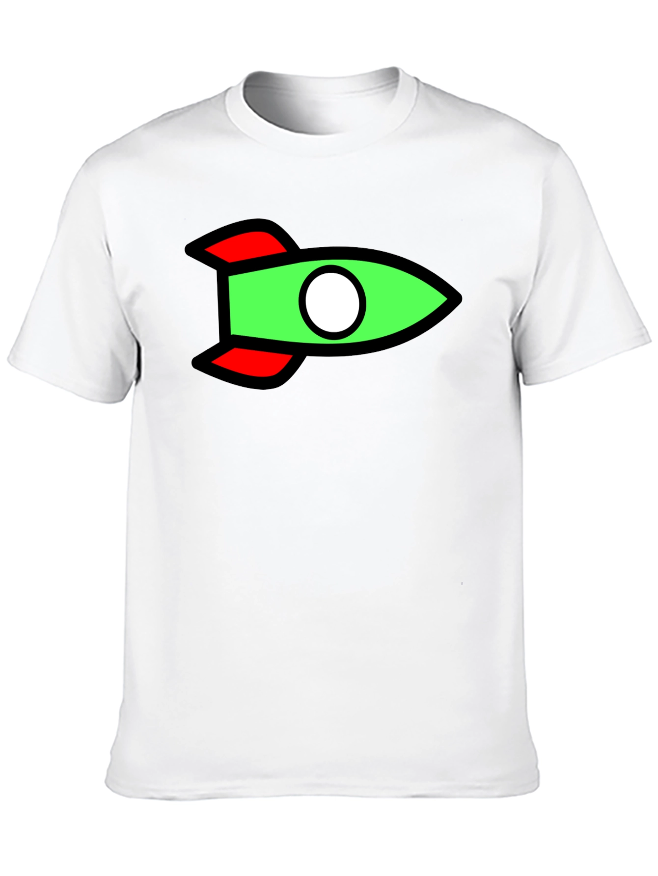 Rocket Graphic Black T-Shirt - Fun Casual Tee