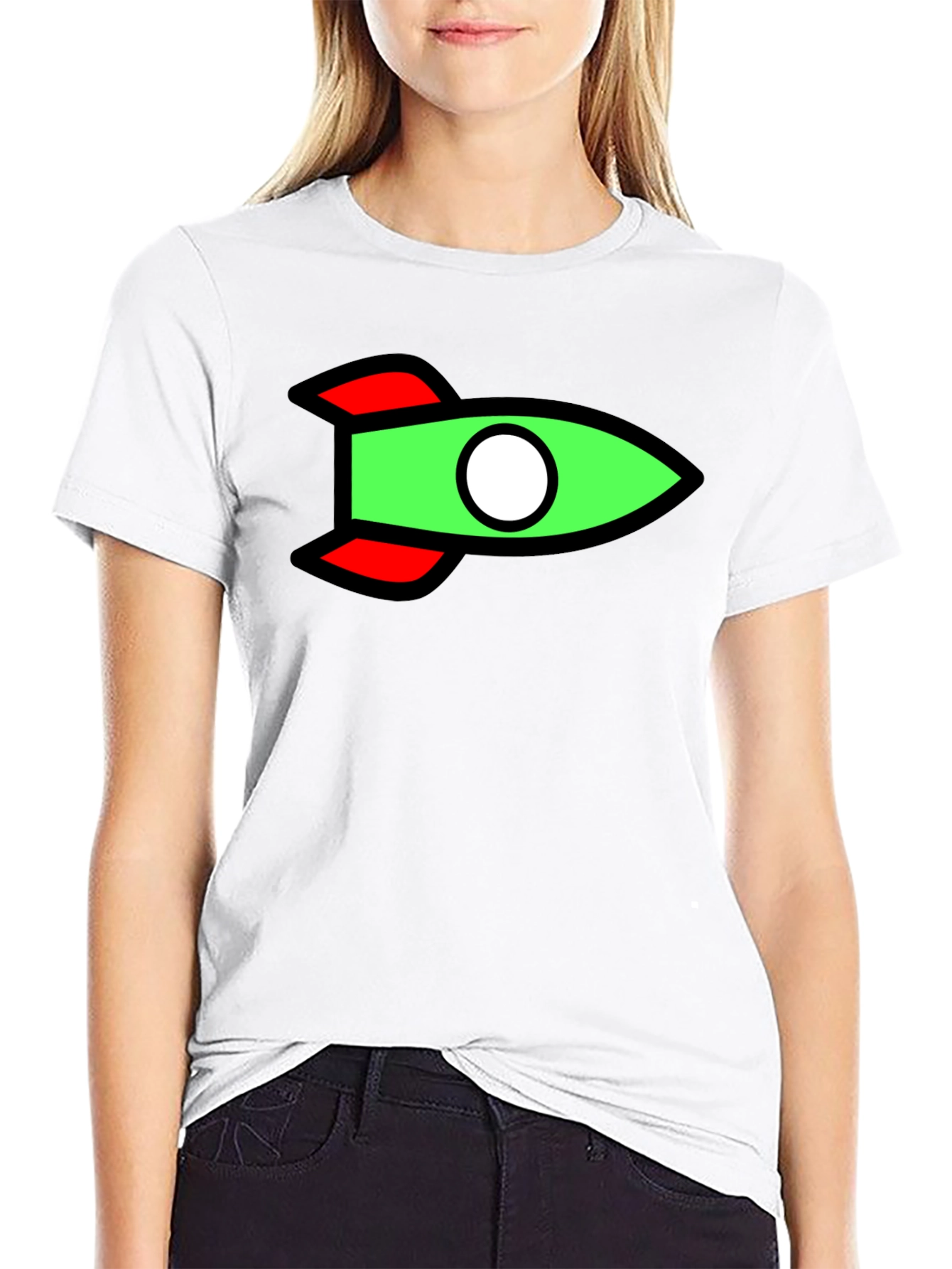 Rocket Graphic Black T-Shirt - Fun Casual Tee