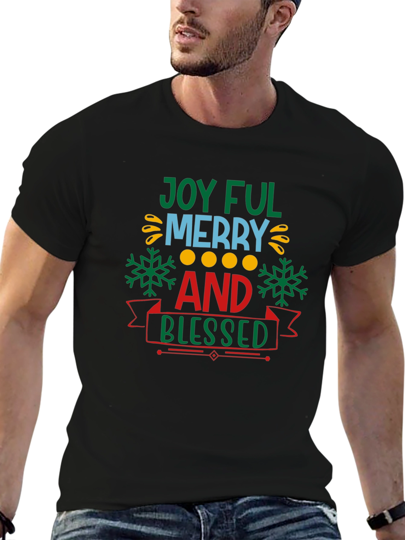 Joyful Merry & Blessed Graphic Tee