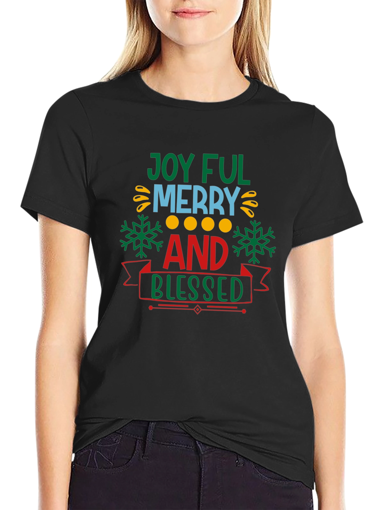 Joyful Merry & Blessed Graphic Tee