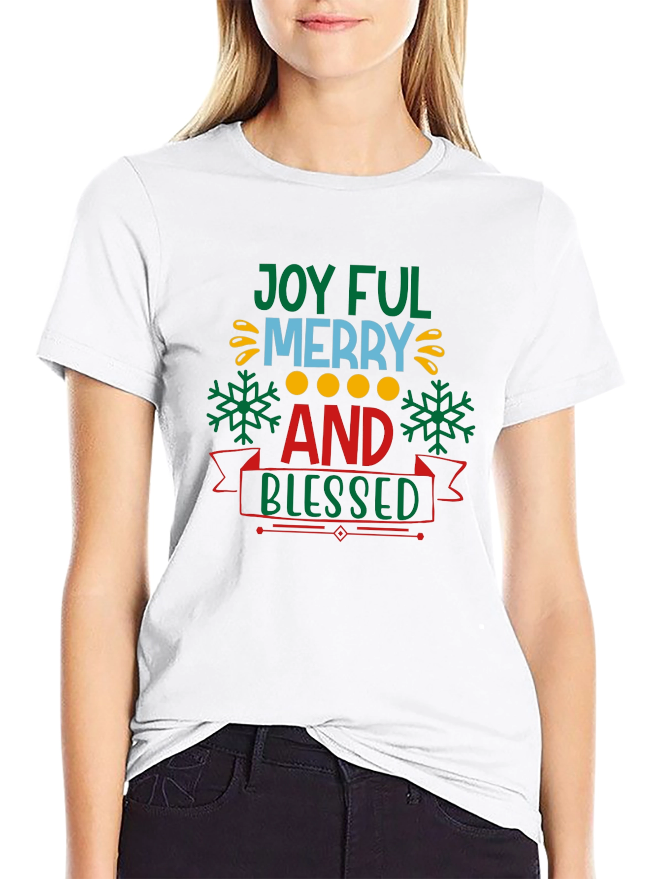 Joyful Merry & Blessed Graphic Tee