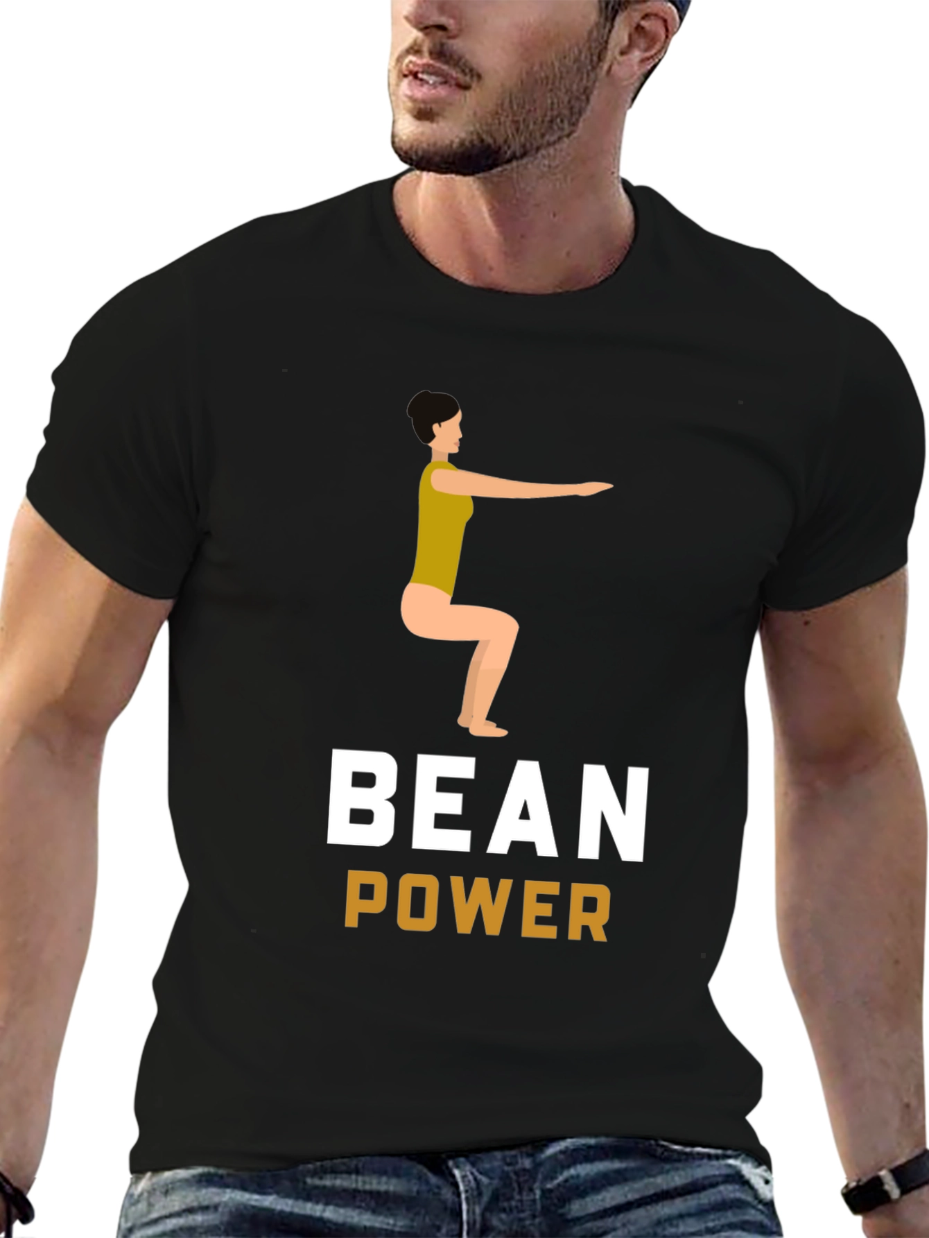 Bean Power Unisex T-Shirt - Squat Design
