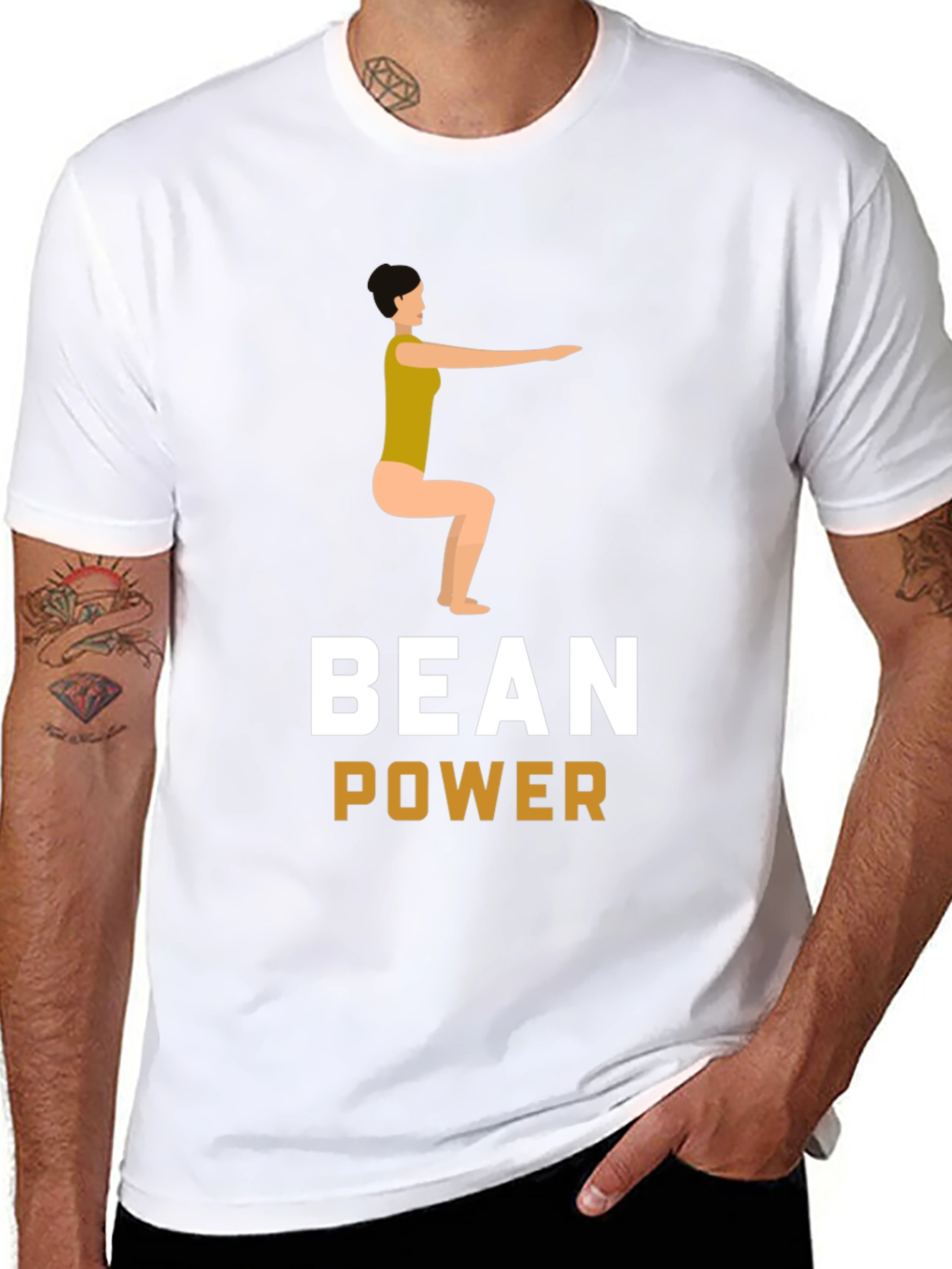 Bean Power Unisex T-Shirt - Squat Design