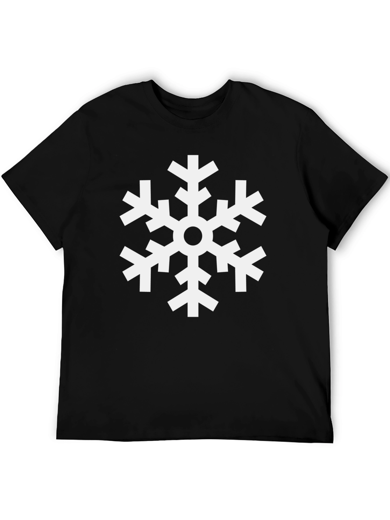 Snowflake Graphic Black T-Shirt