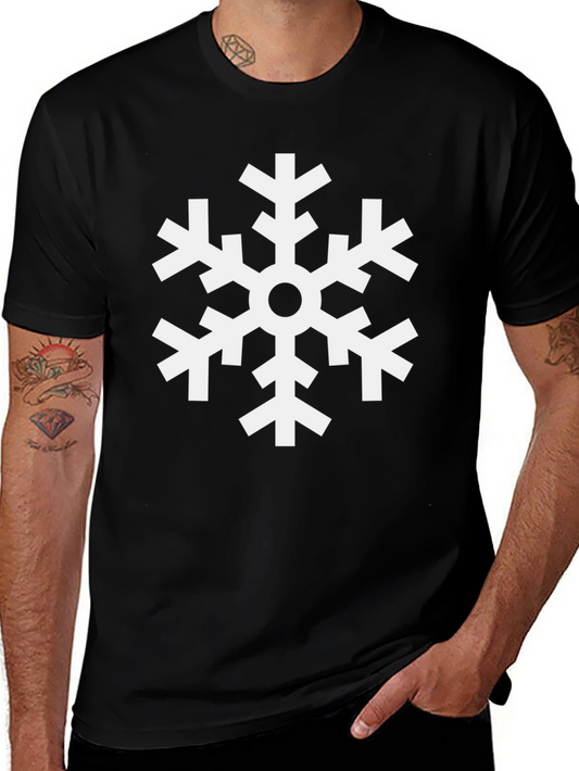 Snowflake Graphic Black T-Shirt