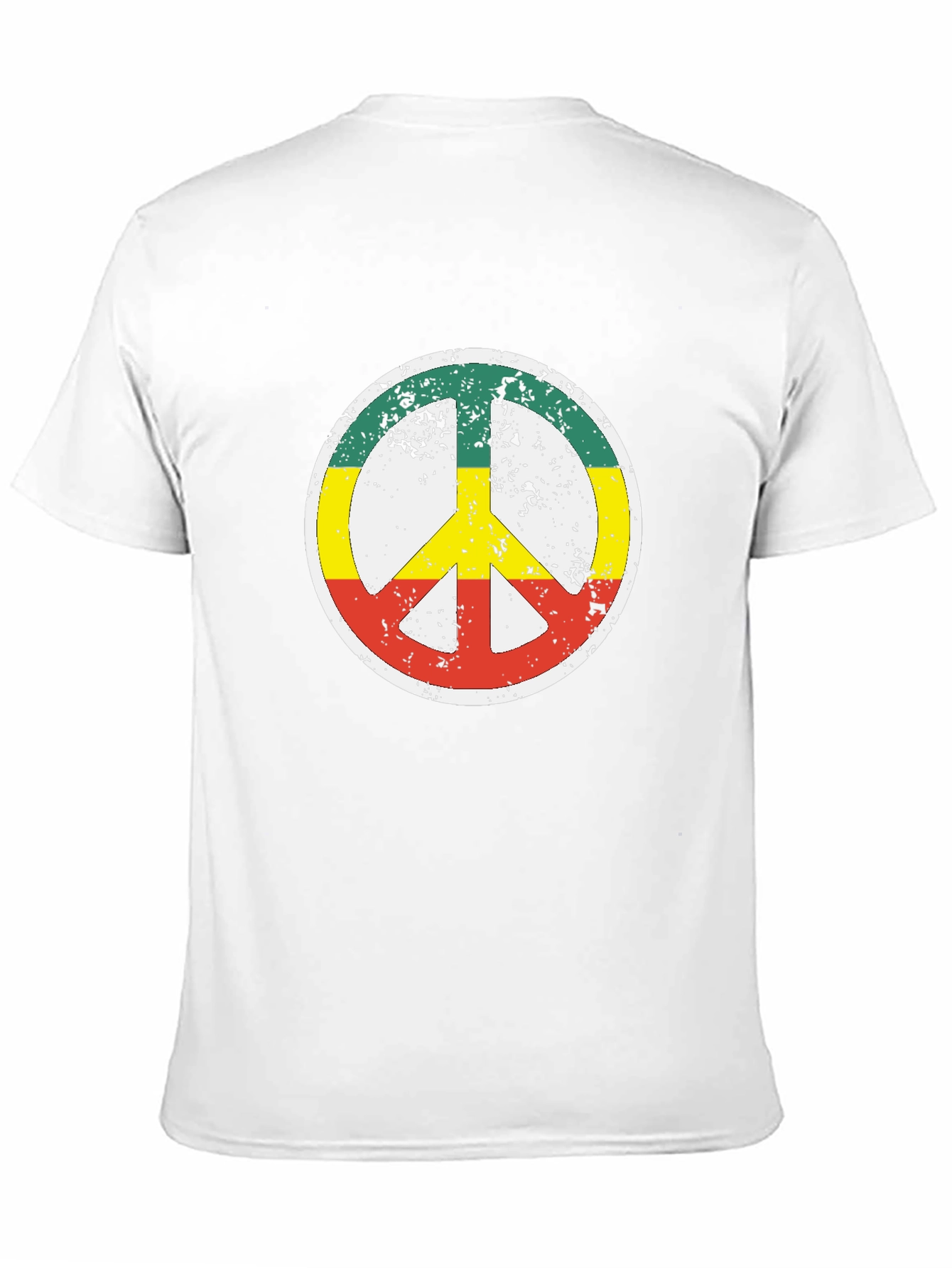 Rasta Peace Sign Black T-Shirt