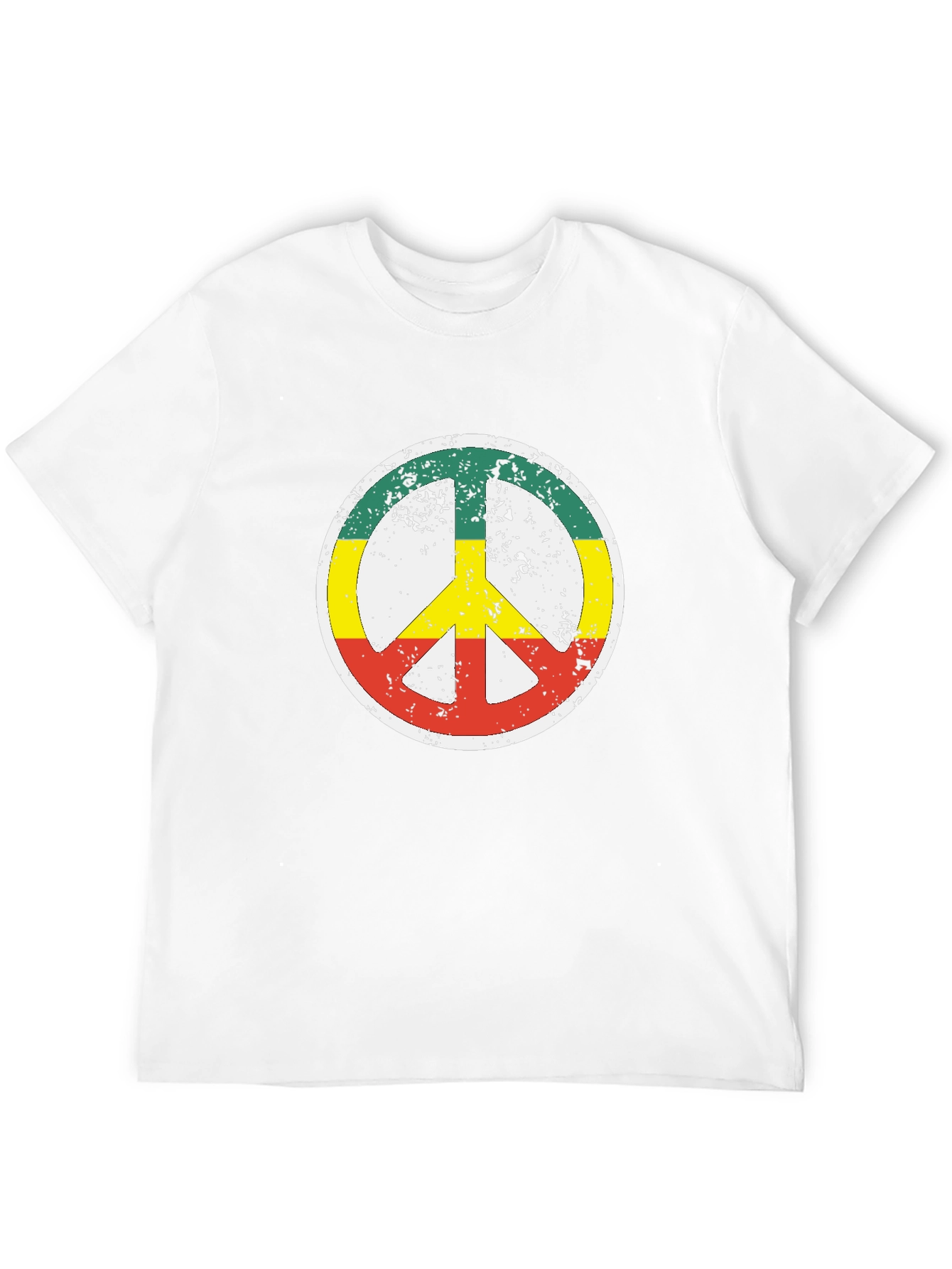 Rasta Peace Sign Black T-Shirt