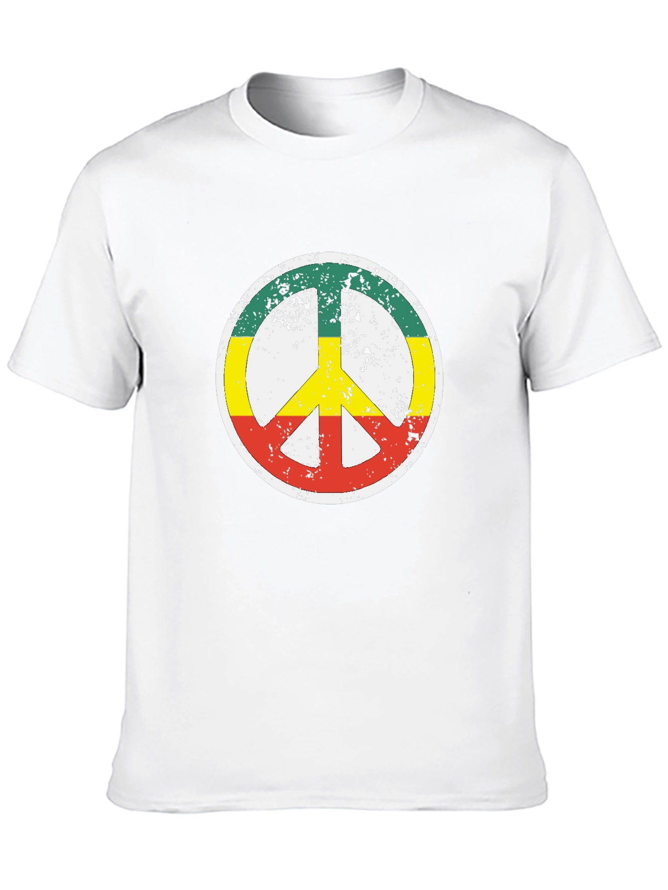 Rasta Peace Sign Black T-Shirt
