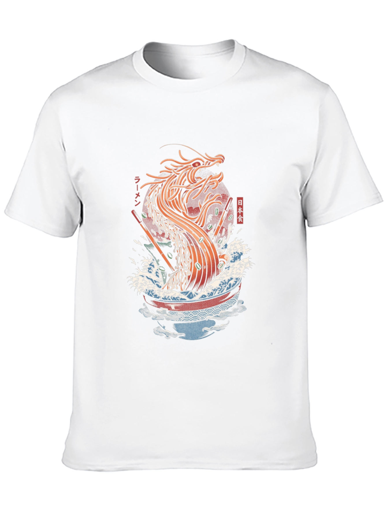 Ramen Dragon Graphic Tee - Unique Japanese Noodles Art